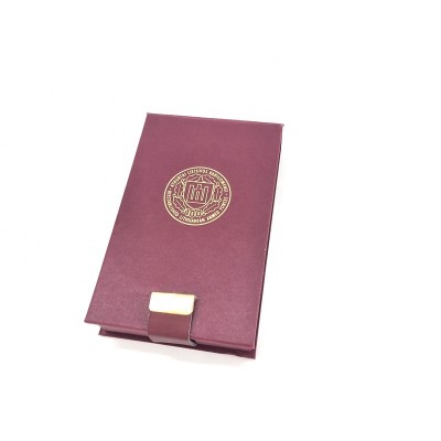 Customize hard cardboard magnetic close book shape gift box and book shape paper box for medal