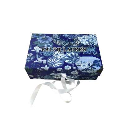 Full color printing 38x29x10cm gift box ribbon for women's garment