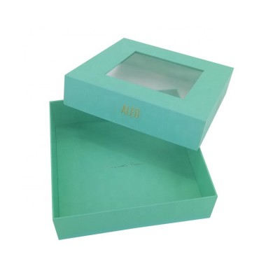 luxury fashion women bags 2 pieces lids cardboard display gift box for with clear pvc window