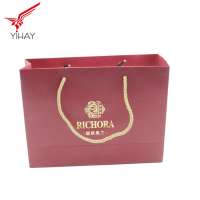 Free sample 350 GSM paper friendly feature paper tyep paper packaging bags with gold foil